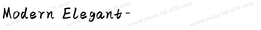 Modern Elegant字体转换